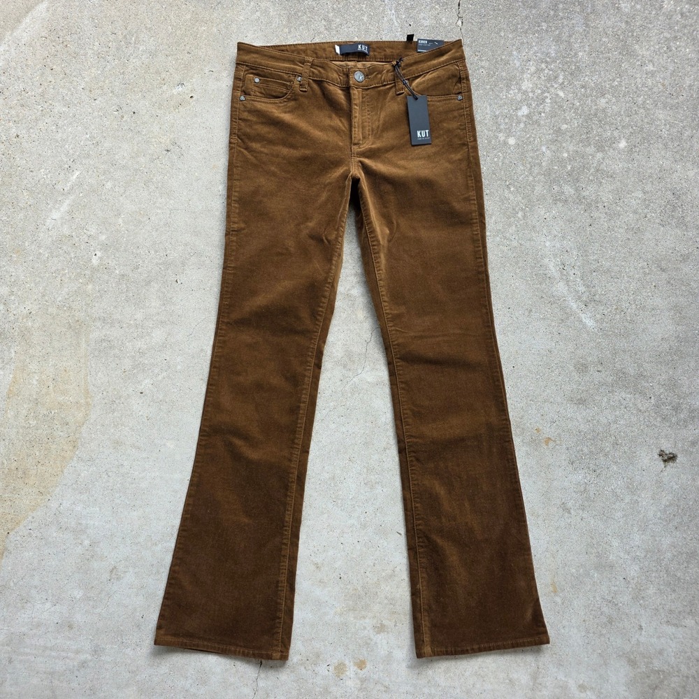 Kut from the Kloth Karen Baby Bootcut Corduroy Pants Size 10 Low Rise Flare